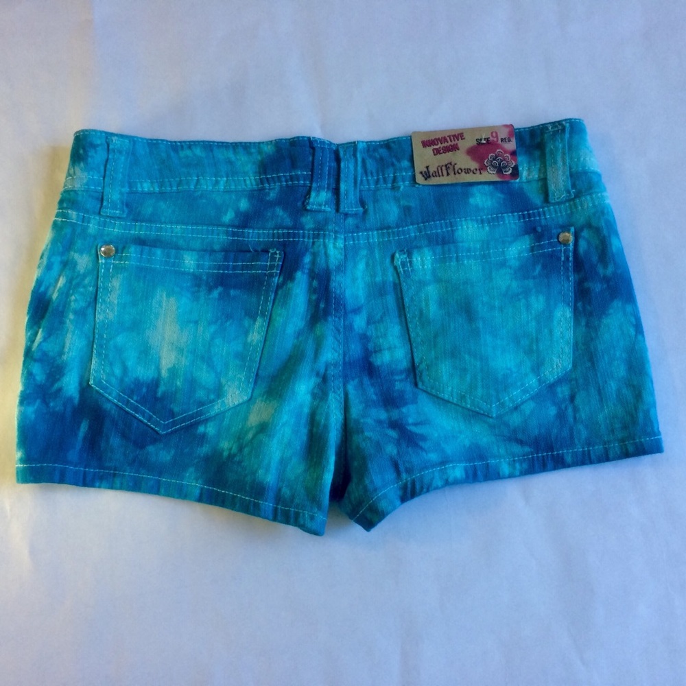 Shorts Wallflower Size 9 Sky Blue Turquoise Indigo - Picture 2 of 8